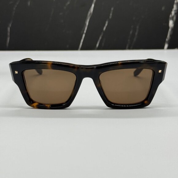 NEW XXII VLS-106B-50 VALENTINO SUNGLASSES HAVANA UNISEX EYEWEAR VALENTINO - Picture 6 of 11
